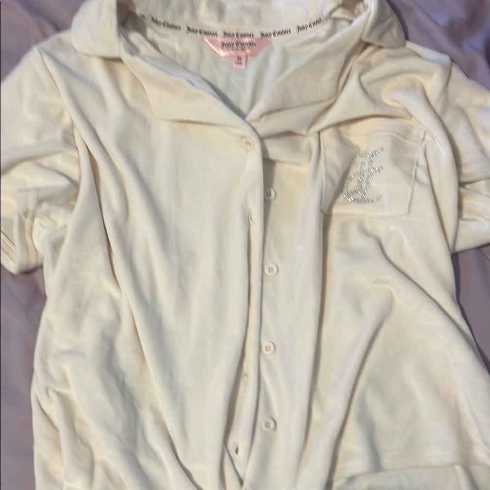 Juicy Couture Cream Button-Up Shirt